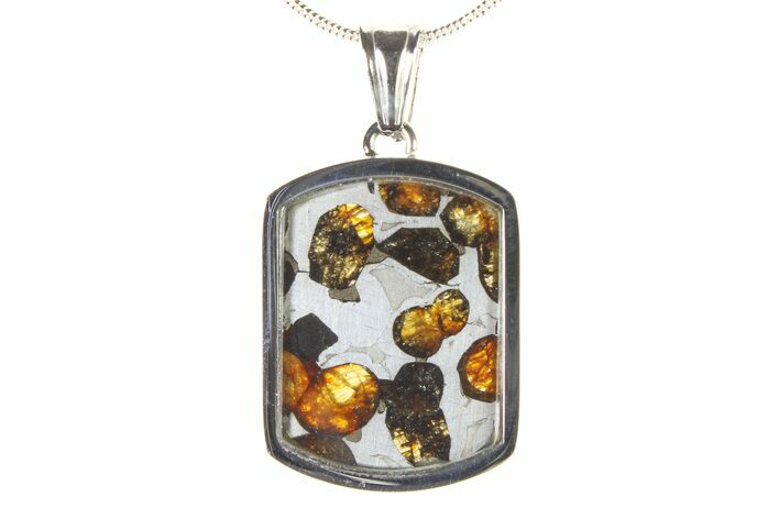 Sericho Pallasite Dog Tag Meteorite Pendant - Kenya #336099